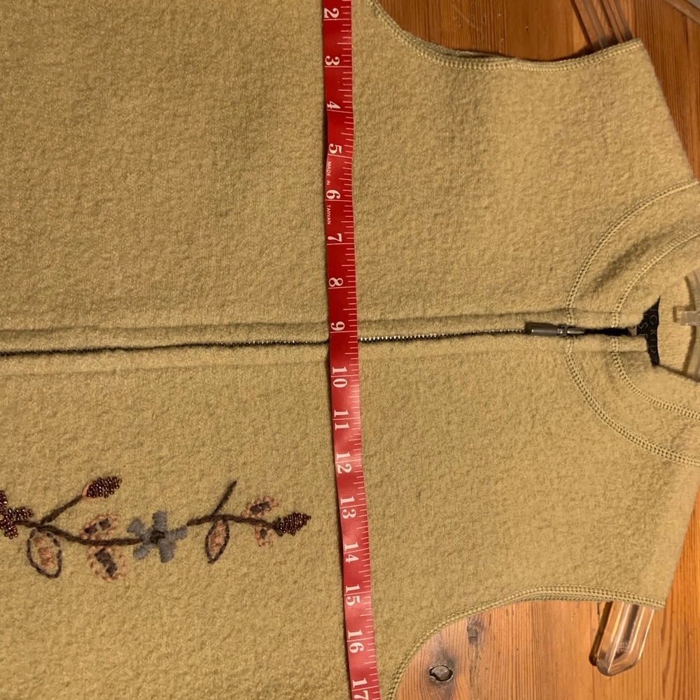Sigrid Olsen Embroidered Vest, Size L - image 7